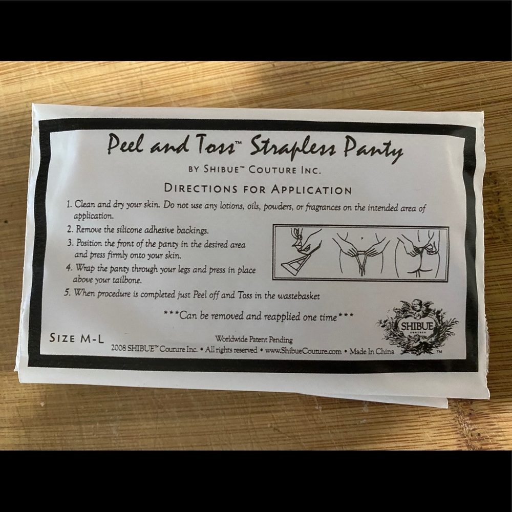 Peel and toss panty